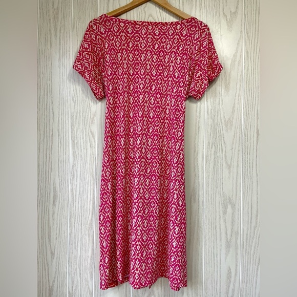 MICHAEL Michael Kors Pink Print T-Shirt Wrap Dress Size L EUC - Picture 3 of 3